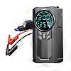 Chargeur de Batterie de Voiture, Gonfleur de Batterie de Voiture Saut 2-en-1 1000A Démarrage d'Urgence Alimentation 12V Pack de Batterie Chargeur de Batterie Boîte de Saut Chargeur Portable Câbles Écran Led, Lumières Led de Voiture