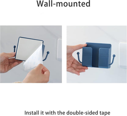 Support mural pour téléphone portable - boîte de rangement auto-adhésive pour télécommande -support de chargement pour téléphone portable pour chambre