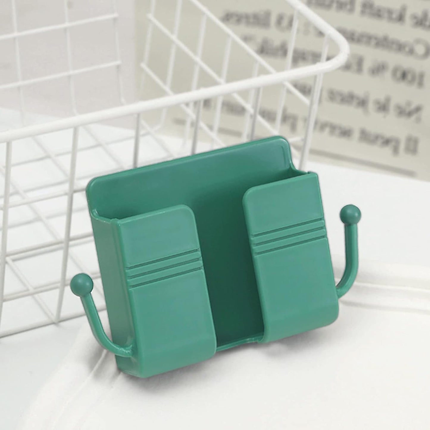 Support mural pour téléphone portable - boîte de rangement auto-adhésive pour télécommande -support de chargement pour téléphone portable pour chambre